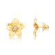 Brinco Blossom Flor Dourado Fosco Banho 18K. Tamanho M. 1