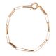 Choker Elo Retangular Fecho Boia 40cm Banho 18k